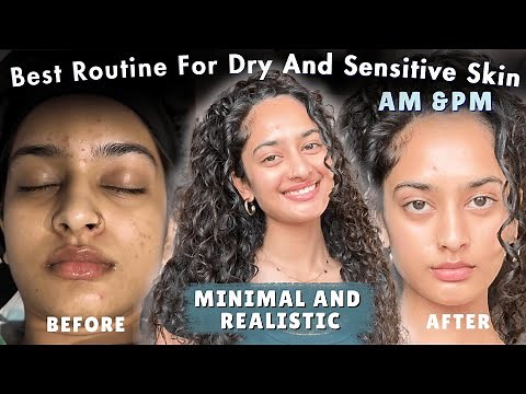 Dewy skincare routine for dry and sensitive skin (NO BS!) Minimal & fragrance free skincare