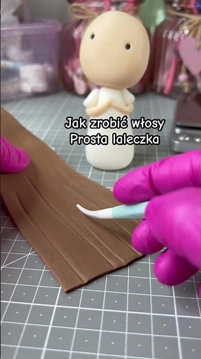 Laleczka z masy cukrowej | jak zrobić włosy prosta figurka laleczki
