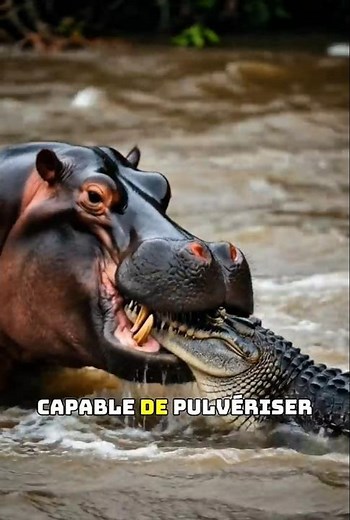 Pourquoi L’Hippopotame 🦛 Peut ÉCRASER un Crocodile 🐊 sans effort ??