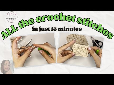 Learn to Crochet in 13 Minutes! 🧶 Every Basic Stitch for Absolute Beginners