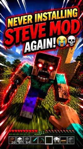 I downloaded the WRONG Steve Mod... 😭💀 #minecraft #shorts
