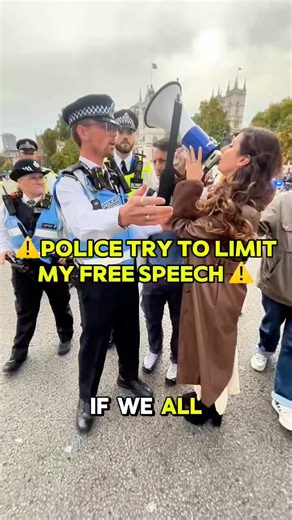🇬🇧 This is the state of “free speech” in the UK right now - where you’re treated like a criminal for using your voice. The police are being used as tools of compliance, enforcing silence on anyone who dares to challenge the narrative. And this is exactly what Digital ID will lead to - a world where every move, every word, every “non-compliant” opinion is tracked, scored, and punished through a social credit system. Speak out too much, and they’ll switch off your access. That’s where this is he