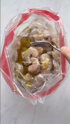 Only marinate for 15 minutes.. dinners ready! #SeafoodMarinade #GrilledShrimp #EasyDinnerRecipes