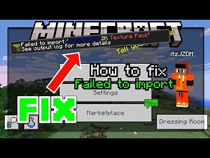 How to fix "FAILED TO IMPORT" in Minecraft |JZDM|