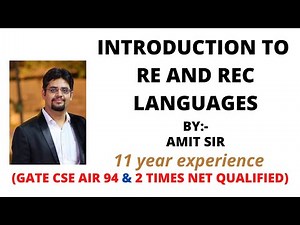 47. introduction to RE and REC languages