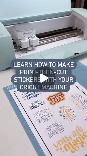 Cricut | 🤔 Ever wondered how you can make Print-then-Cut stickers with your Cricut machine? Follow along and we’ll show you how! 💚 #CricutMade... | Instagram