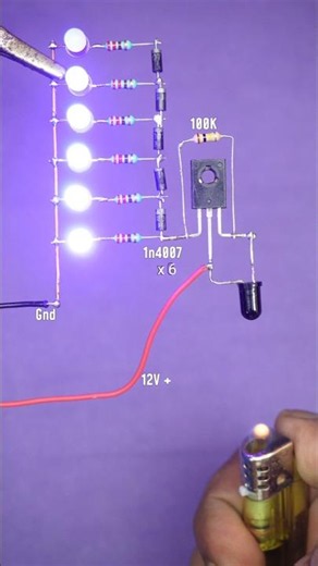ir controlled led bar display #experiment #shorts #scienceproject #electronics