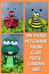 Clay Pot Patio Pets/Flower Pot Decor/Garden Art DIY