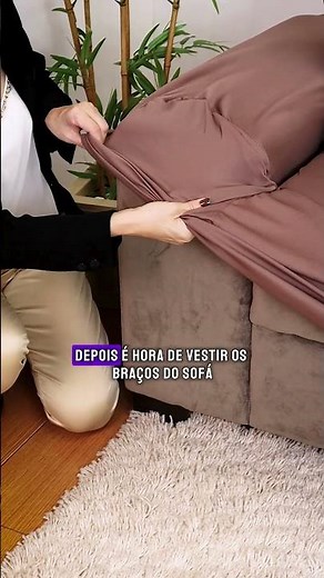 Colocar capa de sofá passo a passo simples e rápido