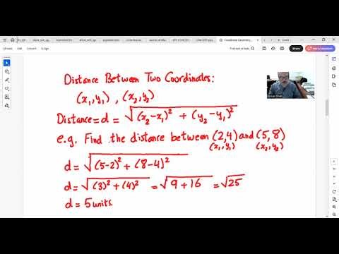 Distance Between Two Coordinates (Grade 7 to 9)