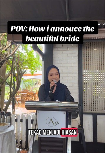 Announcing the Gorgeous Bride at a Wedding