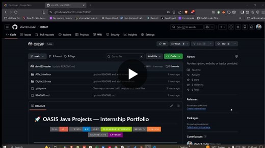 #oasisinfobyte #java #internship | Shivshankar Mali