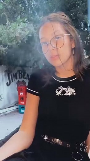 Cute girl smoking tiktok compilation