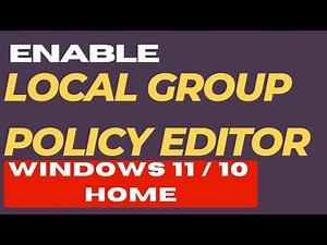 Enable Local Group Policy Editor in Windows 11 / 10 Home Edition