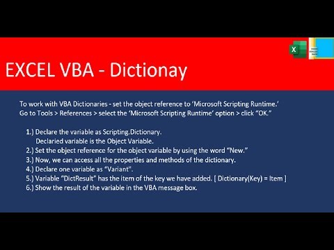 Excel VBA Dictionary
