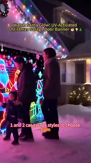  40% OFF! ✨ Christmas Garage Door Cover Banner - UV-Reactive Design...