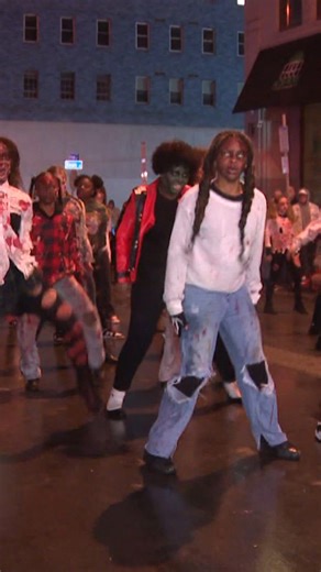 Halloween celebrations underway in the Bronx with 'Thriller' flash mob!
