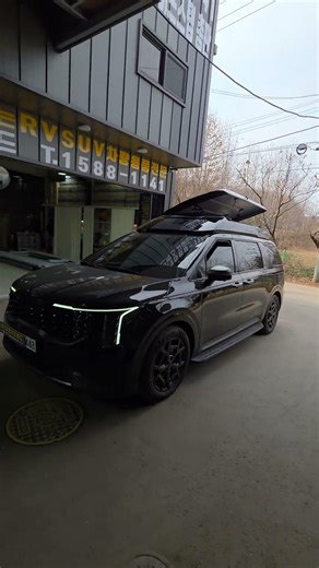 카니발에어로다스루프박스 오로라블랙펄 차량색상과 맞춤 FRP용량830L 바디킷 어닝 전동사이드스텝 외장튜닝대원지프랜드T.1588-1141 www.rvsuv.co.kr #shorts