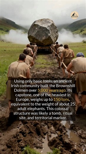 29K views · 170 reactions | An ancient Irish community moved a 150-ton stone using only basic tools thousands of years ago. #history #ancienthistory #archaeology | Revealed | Facebook