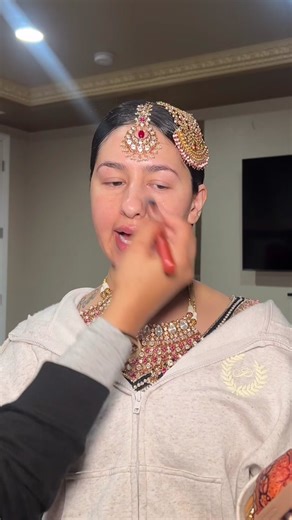 Lets get gurbinder ready for her wedding! 💖 #bayareamakeup #bayareahair #sacramentohair #punjabibride #bridalmakeup #fresnomakeup