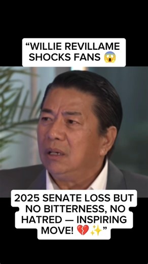 SHOCKING 😳 Willie Revillame opens up about 2025 Senate loss — says no bitterness, no hatred! 💔✨
