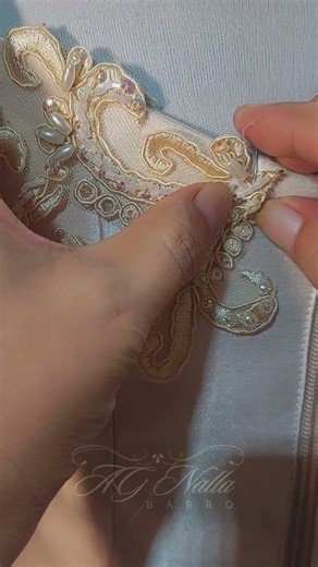 Lace appliqué on—and the gown instantly leveled up!