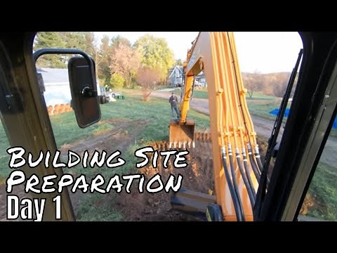 BUILDING SITE PREPARATION || Prepping a Pad for a Pole Barn with an Excavator - Heavy Equipment Vlog