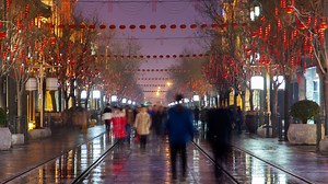 Time lapse of people walking on a street in Beijin - Free Stock Video