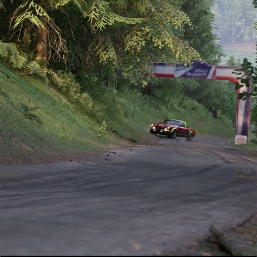 Freddo Rally spin through finish spinning sign