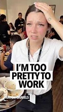 Woman crashes out after not making a lot of tip money as a server, says she's too pretty to work