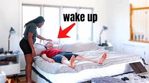 NOT WAKING UP PRANK ON WIFE!!! 😱"funny reaction" | A Life Less Scripted