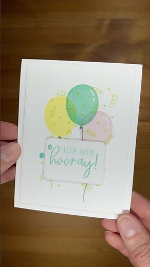Stampin’ Up! Balloon Festoon CAS Birthday Card #papercrafting #handmadecard #foldablepapercrafts