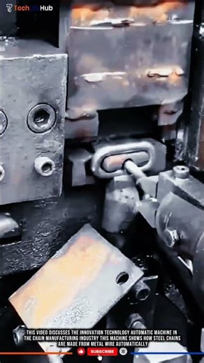 Innovation Technology Automatic Machine: Strong and Precise Industrial Steel Chain Production #tech
