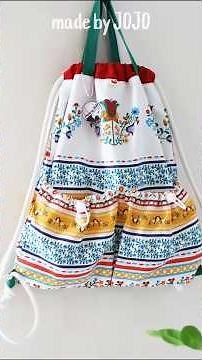 How to Make a Gym Sack Bag l Drawstring Backpack Sewing Tutorial