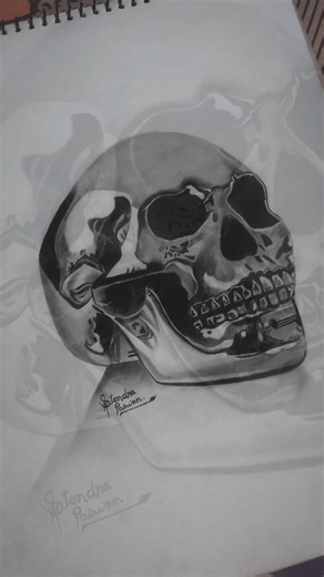 draw a potrait skeleton sketch🖌️🖌️🎨🎨#art #trendingshorts #artisticchannel #painting #sketch #ytshort