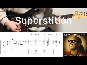 Stevie Wonder - Superstition (guitar cover with tabs & chords)