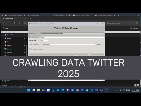 Cara Mudah Crawl Data Twitter/X Tanpa Coding - Aplikasi Desktop Python & Tkinter Full Tutorial 2025