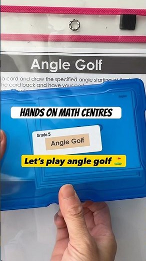 Hands on interactive math center game - angle golf #mathgames #mathteacher #elementaryteacher
