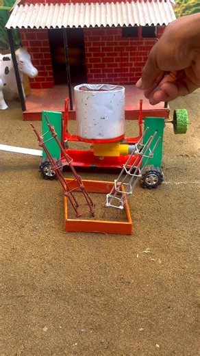 Diy Mini Double Cement Piller Construction machine #diy