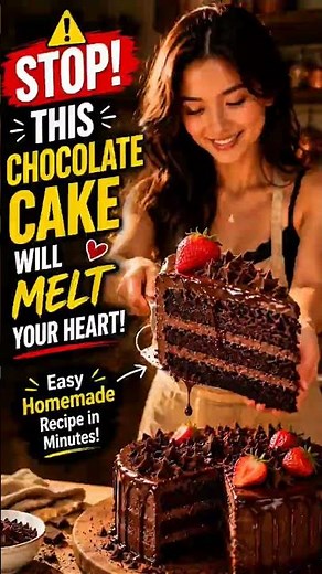 The Easiest Chocolate Cake You'll Ever Make (Better Than Bakery!) 🍫 #viral