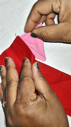 DIY Triangle Fabric Border ✨ Design for Sleeves & Kurti 🪷 #shorts