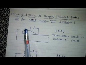 ASME Rules for Joining Plates of Unequal Thickness