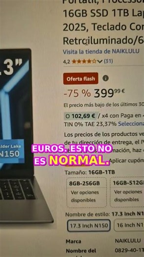 Portátil anormalmente barato – posible error de precio