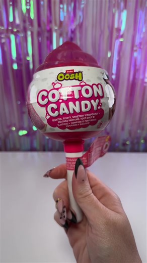 Oosh Cotton Candy Suprise! 🦄Stretch 2/10 Smell 10/10 🤩 #fyp #slime #asmr #unboxing #zuru