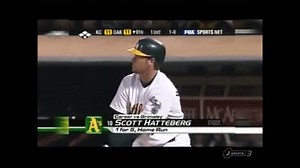 ２００２年、アスレチックス２０連勝を決めたハッテバーグのサヨナラHR