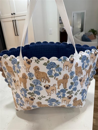 Large Tote Bag / Market Tote / Overnight Bag/beach Bag/pool Tote/ Dogs and Hydrangeas / Dish Drying Mat Tote / Pet Tote - Etsy