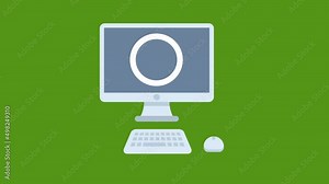 click here Button and desktop animation -hand cursor click on the button animation.checkmark animation after click.green screen