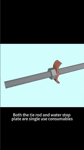 Three Section Water Stop Tie Rod Structure Installation Overview
