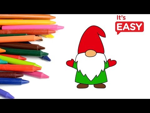 How to draw a funny Gnome | Easy drawing tutorial