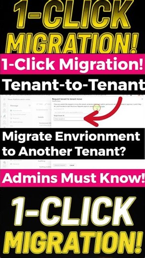 🔥 Migrate Environment to another Tenant | Power Platform New Update #shorts